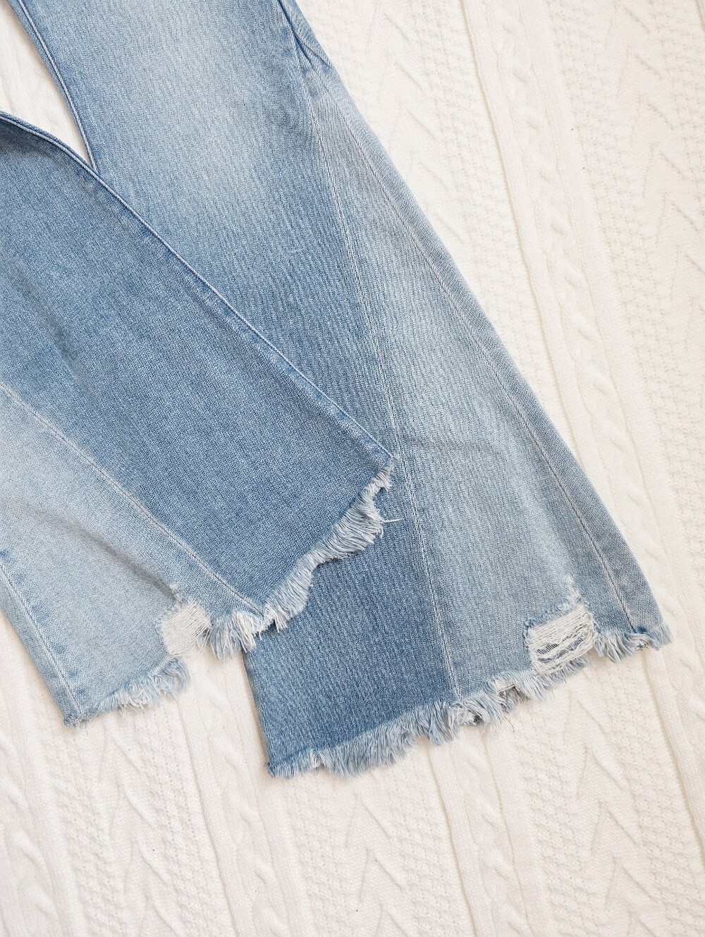 KanCan Mid Rise Medium Contrast Wash Flare Jeans Vintage Style Stretch 7/27 NEW - Picture 10 of 12